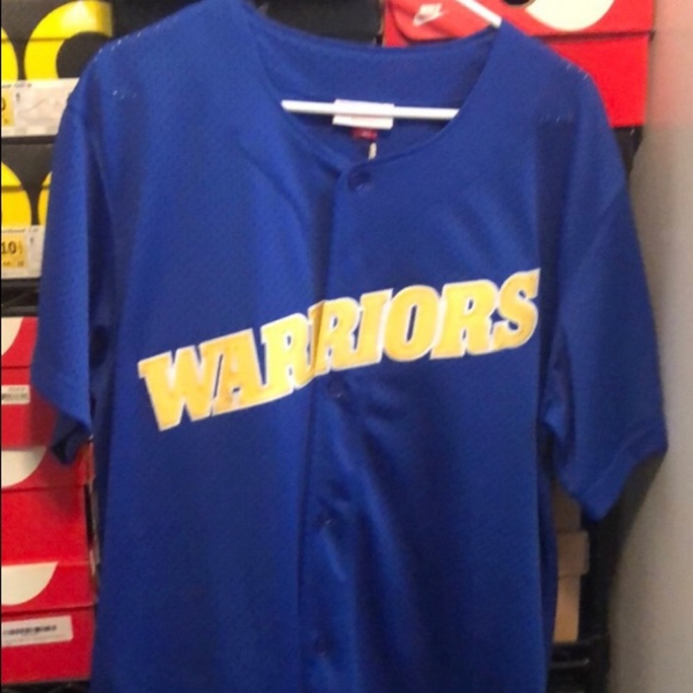 Mitchell Ness warriors baseball jersey